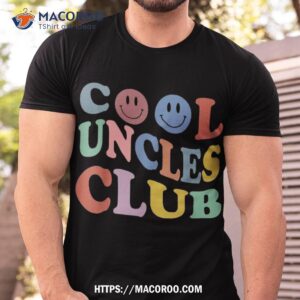 retro groovy cool uncles club smile face funny new uncle shirt tshirt