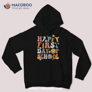 retro groovy happy first day of school teacher student shirt hoodie