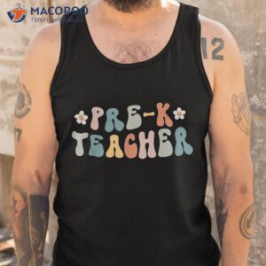 retro groovy pre k teacher first day of back to school shirt tank top