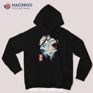 retro japanese samurai cat shark vintage kanagawa shirt hoodie