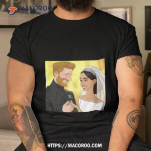 Retro Meghan And Harry Cartoon Arshirt