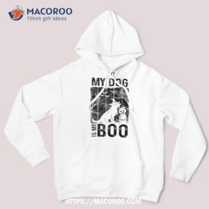 retro my dog is boo ghost hippie halloween spooky puppy shirt halloween presents hoodie