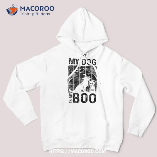 Retro My Dog Is Boo Ghost Hippie Halloween Spooky Puppy Shirt, Halloween Presents