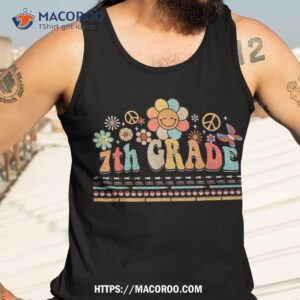 retro peace 7th grade back to school teacher student apparel shirt tank top 3