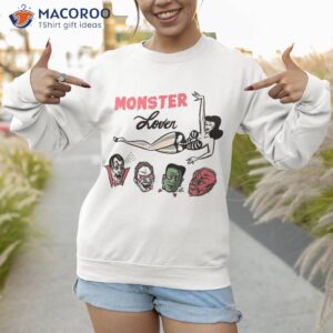 retro pin up girl skeleton funny halloween monster lover shirt sweatshirt