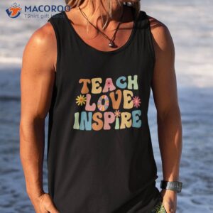 retro teach love inspire back to school teachers shirt tank top