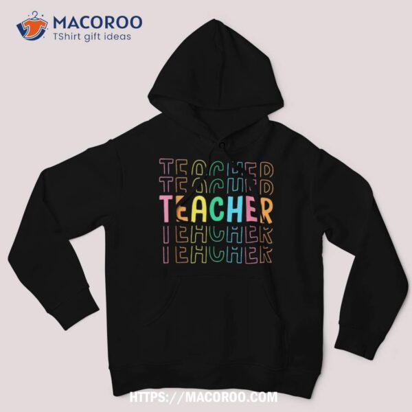 Retro Teacher Colorful Eletary School Teachers Shirt