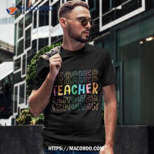 retro teacher colorful eletary school teachers shirt tshirt