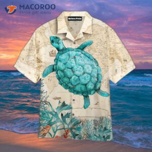 retro vintage style hawaiian sea turtle shirts 0