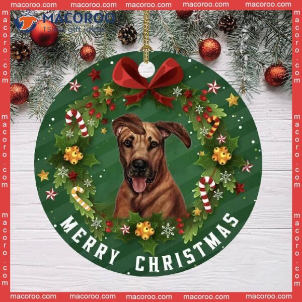 Rhodesian Ridgeback Dog Christmas Ceramic Ornament