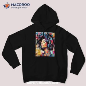 rhythm revival urban melodies in pop street art black woman shirt hoodie