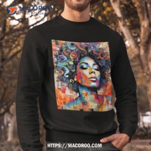 rhythm revival urban melodies in pop street art black woman shirt sweatshirt 2