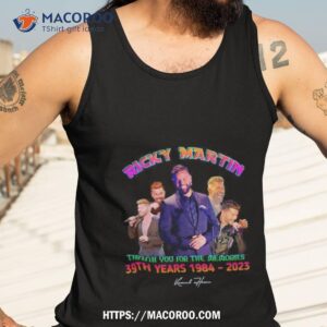ricky martin thank you for the memories 39th years 1984 2023 signature shirt tank top 3