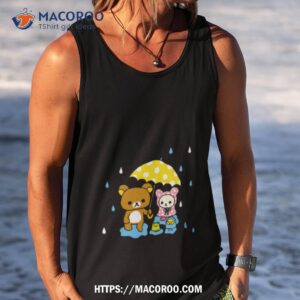 rilakkuma and korilakkuma in the rain shirt tank top