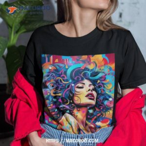 Rhythm Revival: Urban Melodies In Pop Street Art Black Woman Shirt