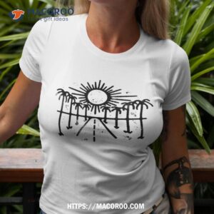 Road Under Palm Trees Summer Beach Vacation Tee Shirt