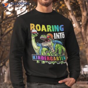 roaring kindergarten dinosaur backpack back to school boys shirt sweatshirt