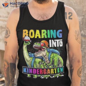 roaring kindergarten dinosaur backpack back to school boys shirt tank top