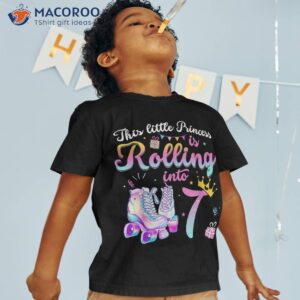 Roller Skate 7th Birthday Shirt 7 Year Old Girl Party Outfit