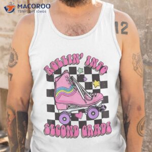 rollin into second grade back to school roller skater shirt tank top