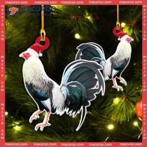 Rooster-shaped Custom Christmas Acrylic Ornament