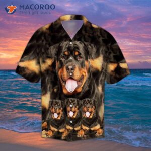 rottweiler great black hawaiian shirts 0