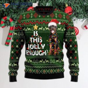 Rottweiler Jolly Ugly Christmas Sweater