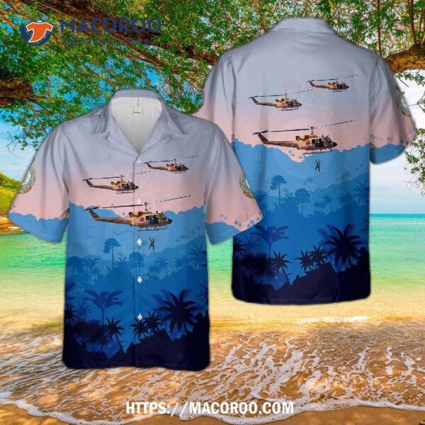 Royal Canadian Air Force Bell Ch-135 Twin Huey (212) 424 Tiger Squadron (rescue Squadron) Hawaiian Shirt