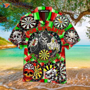 rub my darts for good luck hawaiian shirt 0