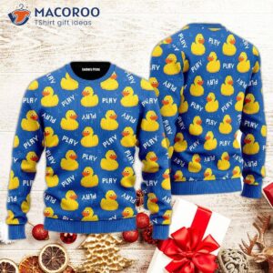 Rubber Duck Playboy Ugly Christmas Sweater