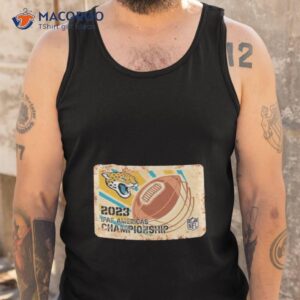 rusty metal jacksonville jaguars 2023 ifaf americas championship nfl logo shirt tank top