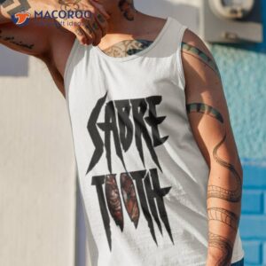 sabretooth black text marvel shirt tank top 1