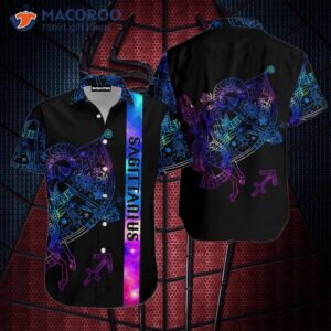 Sagittarius Black Hawaiian Shirts