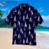 Sailboats On A Beach Wearing Hawaiian Shirts