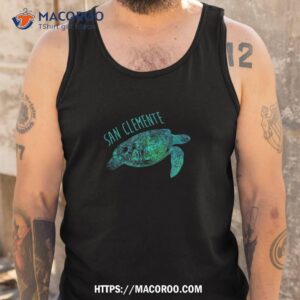 san clete california sea blue tribal turtle shirt tank top