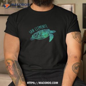 san clete california sea blue tribal turtle shirt tshirt