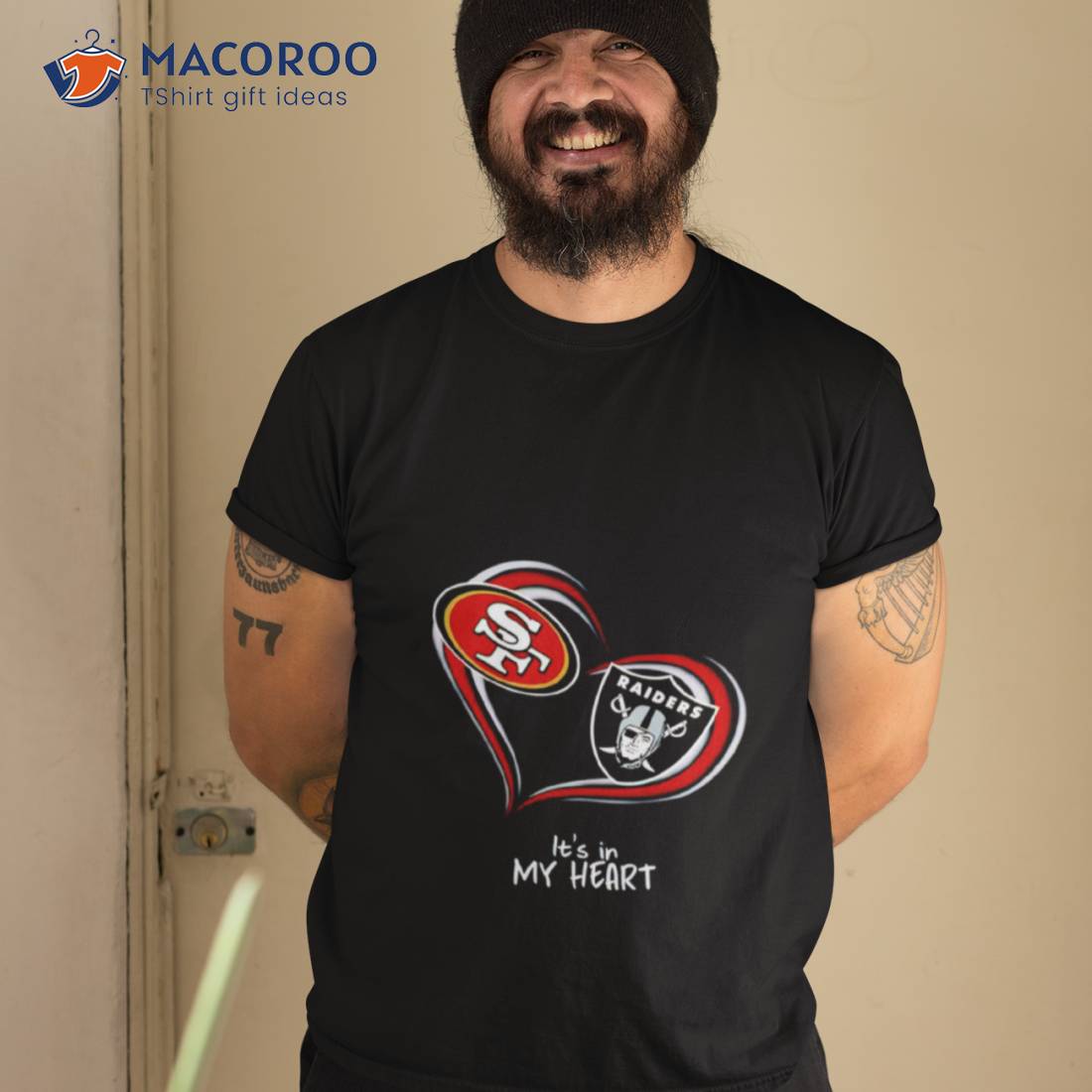 San Francisco 49ers And Las Vegas Raiders It’s In My Hearshirt San Francisco 49ers And Las Vegas Raiders It’s In My Hearshirt