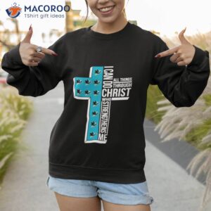 san jose sharks i can do all things through christ who strengthens me cross shirt sweatshirt