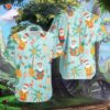 Santa And Christmas Pineapple Blue Hawaiian Shirts