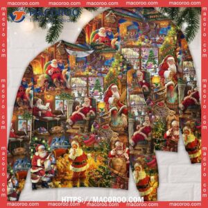 santa christmas happy holiday season of joy sweater christmas sweater men 2