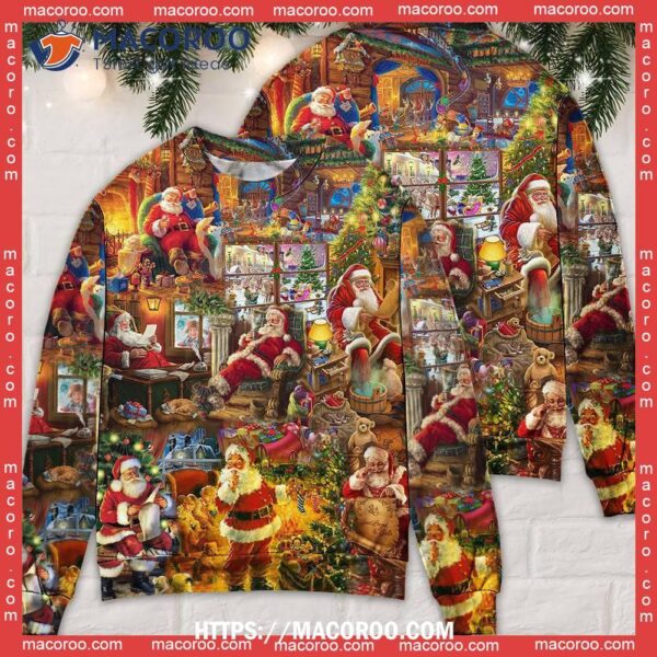 Santa Christmas Happy Holiday Season Of Joy Christmas Sweater Men