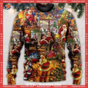 santa christmas happy holiday season of joy sweater christmas sweater men 4