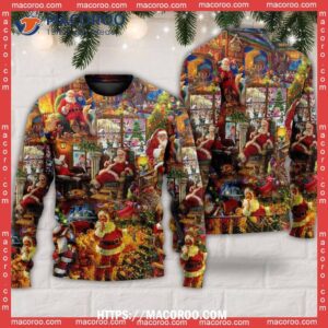 santa christmas happy holiday season of joy sweater christmas sweater men 5