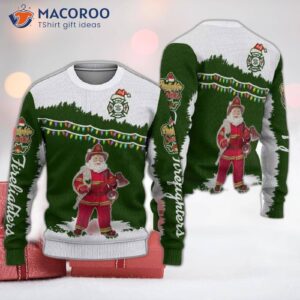 Santa Firefighter Ugly Christmas Sweater