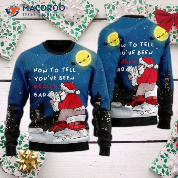 Santa Goes Down An Ugly Christmas Sweater