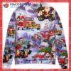 Santa Hot Rod Christmas Tree Merry Xmas Sweater, Ugly Holiday Sweaters