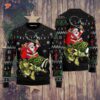 Santa Riding A Bass Fish Ugly Christmas Sweater