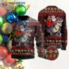 Santa Riding A T Rex In Jurassic Park, An Ugly Christmas Sweater