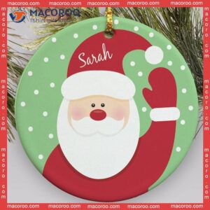 Santa’s Custom Name Christmas Ceramic Ornament