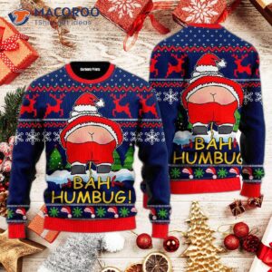 Santa’s Funny “bah Humbug” Ugly Christmas Sweater